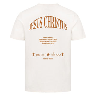 Jesus Christus Shirt Backprint Detailansicht, Mountain Movers christliche Streetwear