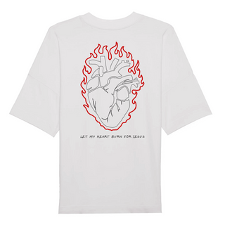 Let my Heart burn for Jesus BackPrint Oversized Shirt