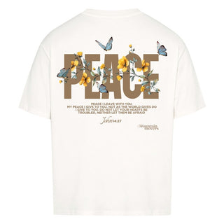 Peace Flower Oversize Shirt Detailansicht, Mountain Movers christliche Streetwear