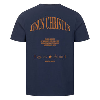 Jesus Christus Shirt Backprint Detailansicht, Mountain Movers christliche Streetwear