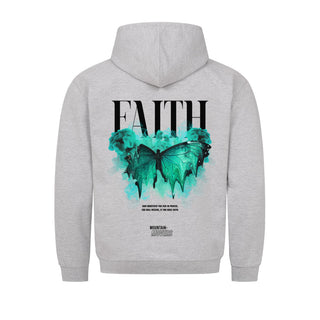 Faith Streetwear Hoodie BackPrint Detailansicht, Mountain Movers christliche Streetwear