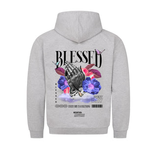 Blessed Streetwear Hoodie BackPrint Detailansicht, Mountain Movers christliche Streetwear