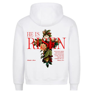 He is Risen Hoodie Backprint Variante, Mountain Movers christliches Design