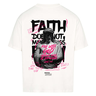 Faith makes it possible Oversized Shirt BackPrint, Nahaufnahme