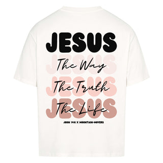 Jesus x John 14:6 Oversized Shirt BackPrint, Nahaufnahme