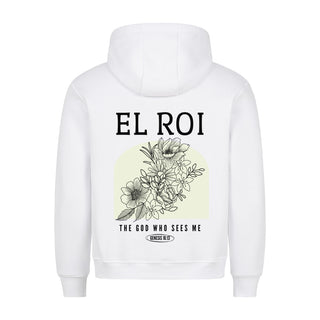 El Roi minimalistic Hoodie BackPrint, Nahaufnahme