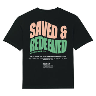 Saved and Redeemed Oversized Shirt BackPrint, Motivdetail