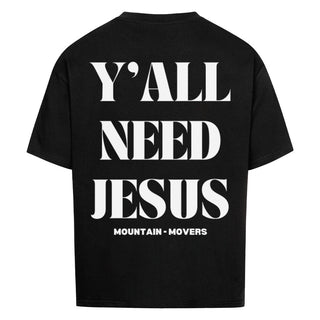 Y´all need Jesus Oversized Shirt BackPrint, Motivdetail