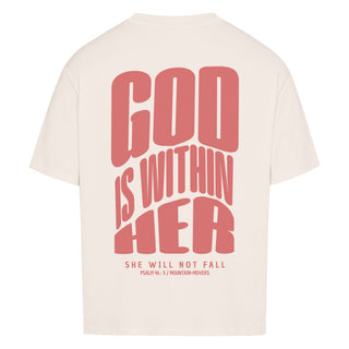 God is within her Oversized Shirt BackPrint, weitere Ansicht