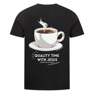 Quality Time with Jesus Unisex Shirt BackPrint, Motivdetail