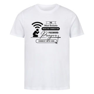 Prayer WiFi Shirt, Nahaufnahme