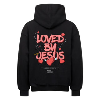 Loved By Jesus Oversized Hoodie Backprint