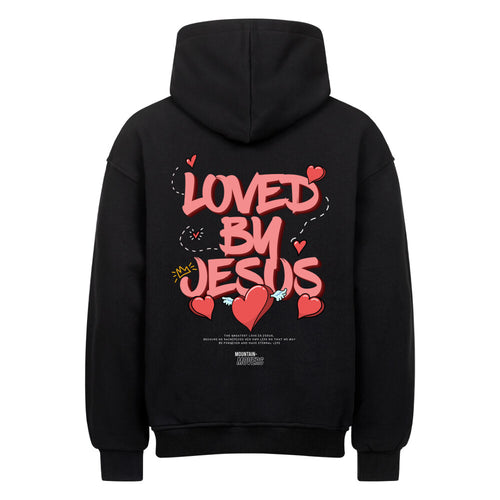 Loved By Jesus Oversized Hoodie Rugprint