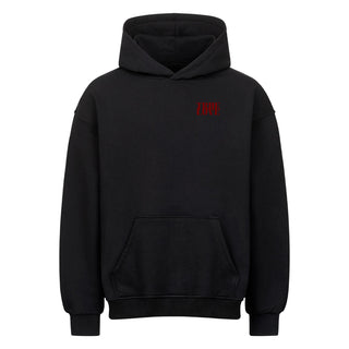 True Love Minimalistic red Oversized Hoodie