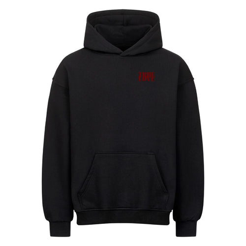 True Love Minimalistic rode Oversized Hoodie