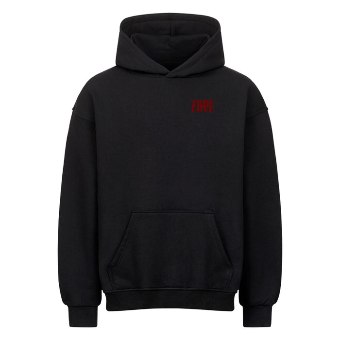 True Love Minimalistic rode Oversized Hoodie