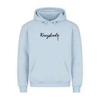 Königskind Hoodie Detailansicht, Mountain Movers christliche Streetwear