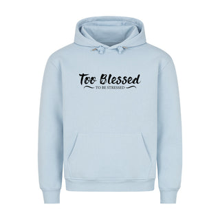 Too Blessed Hoodie Detailansicht, Mountain Movers christliche Streetwear