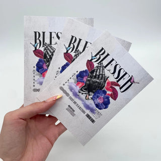 Blessed Streetwear Postkarte Variante, Mountain Movers christliches Design