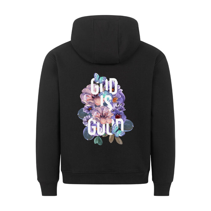 God is good Bloemen Hoodie Rugprint
