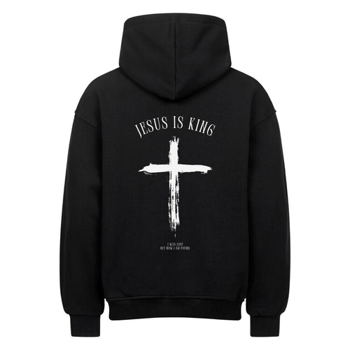 Jesus is King minimalist oversized hoodie back print
