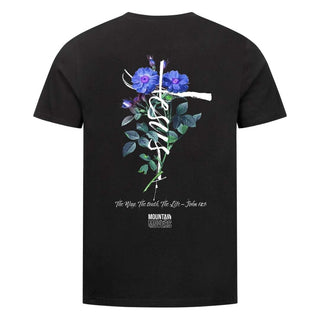 Jesus Cross Flower Unisex Shirt BackPrint Variante, Mountain Movers christliches Design