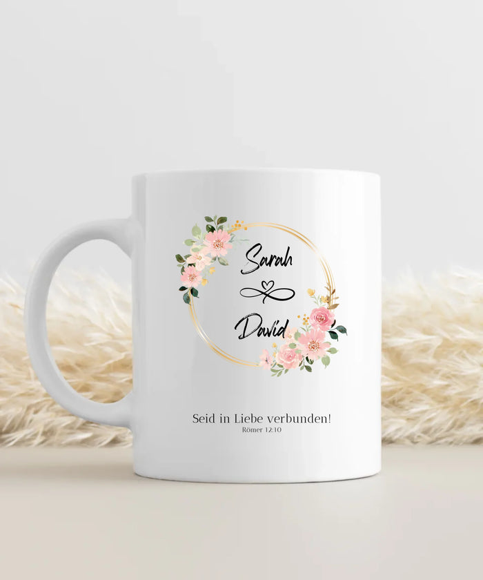 In Liebe Verbunden Paar Tasse personalisierbar