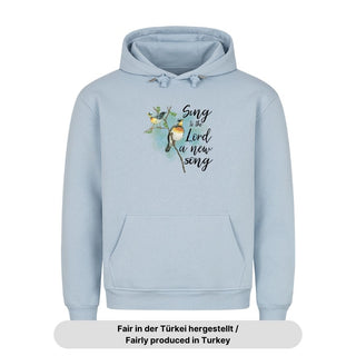 Sing to the Lord Bird Hoodie Detailansicht, Mountain Movers christliche Streetwear