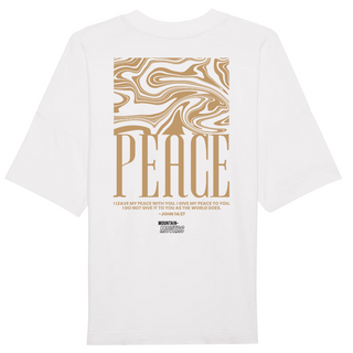 Peace Streetwear Oversized Shirt BackPrint Detailansicht, Mountain Movers christliche Streetwear