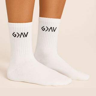 God is bigger than High and Lows Socken Variante, Mountain Movers christliches Design