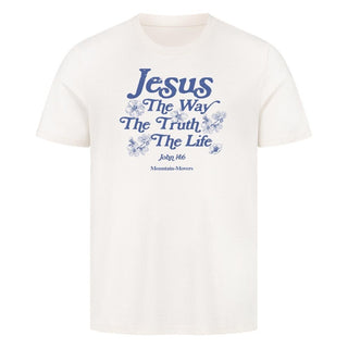 Jesus Retro Shirt Detailansicht, Mountain Movers christliche Streetwear