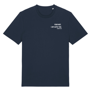 Fear not Minimalistic Shirt Detailansicht, Mountain Movers christliche Streetwear