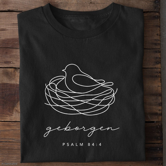 Geborgen Psalm 84:4 T-Shirt