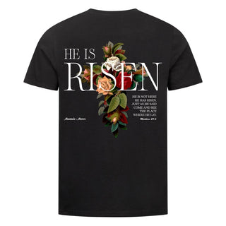 He is Risen Shirt BackPrint Variante, Mountain Movers christliches Design