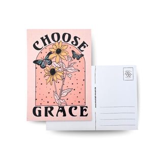 Choose Grace Postkarte Variante, Mountain Movers christliches Design
