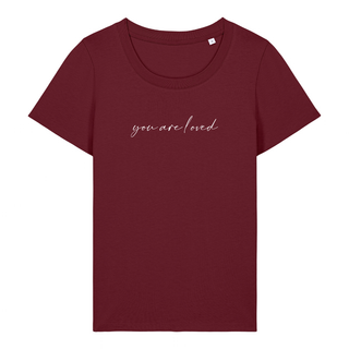 You are loved Frauen T-Shirt weiß, Mountain Movers christliche Streetwear