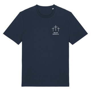 Sacrifices All Minimalistic Shirt Detailansicht, Mountain Movers christliche Streetwear