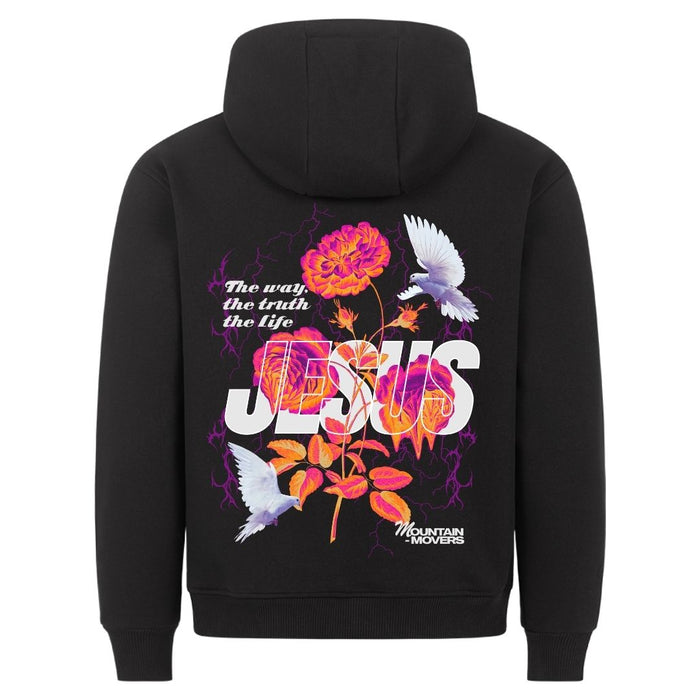 Jesus Flower Hoodie Rugprint