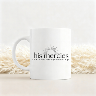 His mercies Tasse, christliche Streetwear von Mountain Movers