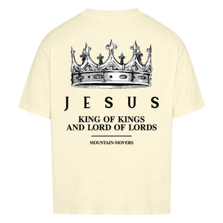 Jesus King of Kings Oversized Shirt BackPrint Detailansicht, Mountain Movers christliche Streetwear