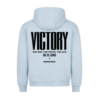 Victory in Jesus Christ Hoodie BackPrint Detailansicht, Mountain Movers christliche Streetwear
