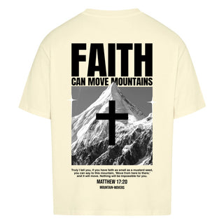 Power of Faith Oversized Shirt BackPrint Detailansicht, Mountain Movers christliche Streetwear