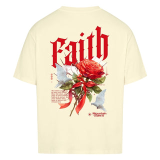 Faith Flower Dove Oversize Shirt Variante, Mountain Movers christliches Design