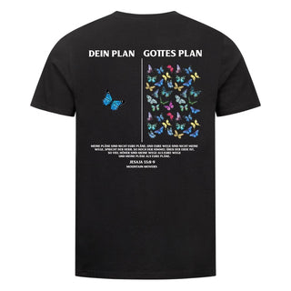 Mein Plan < Gottes Plan Shirt BackPrint Variante, Mountain Movers christliches Design