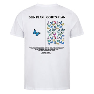 Mein Plan < Gottes Plan Shirt BackPrint Variante, Mountain Movers christliches Design