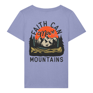 Mountains Retro Frauen Shirt BackPrint, Nahaufnahme