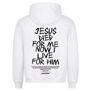 Jesus died for me Hoodie Backprint Variante, Mountain Movers christliches Design