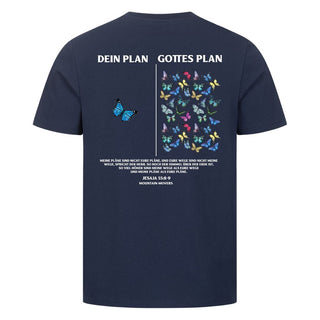 Mein Plan < Gottes Plan Shirt BackPrint Detailansicht, Mountain Movers christliche Streetwear