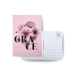 Grace Flower Postkarte Variante, Mountain Movers christliches Design