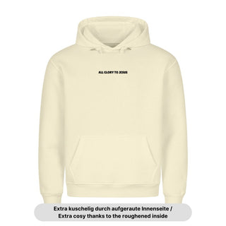 All glory to Jesus minimalistic Hoodie Variante, Mountain Movers christliches Design